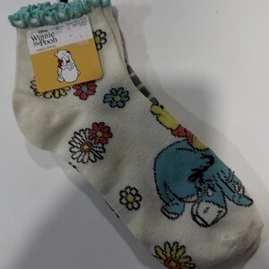 Disney Winnie the Pooh Kids Socks - Cream and Teal
